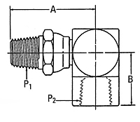 2252 External Pipe Swivel X Internal Pipe Elbow